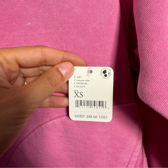 NWT Free People Movement Metti Crew Neck Oversized Sweatshirt Pink Extra Small - Picture 8 of 8